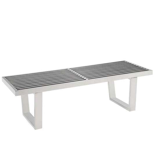 Sauna 4' Stainless Steel Bench by Furniture For America