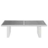 Nadia 4' Stainless Steel Bench in Silver