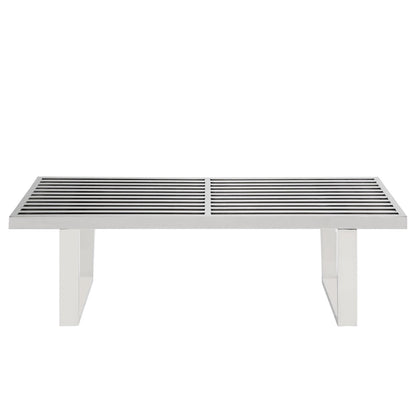 Sauna 4' Stainless Steel Bench by Furniture For America