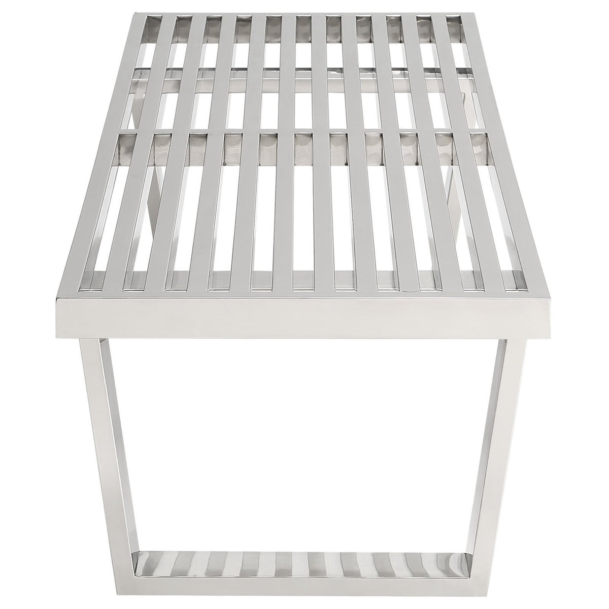 Sauna 4' Stainless Steel Bench in Silver