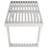 Nadia 4' Stainless Steel Bench in Silver