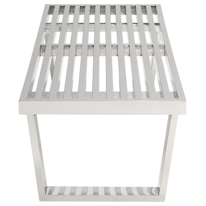 Sauna 4' Stainless Steel Bench by Furniture For America