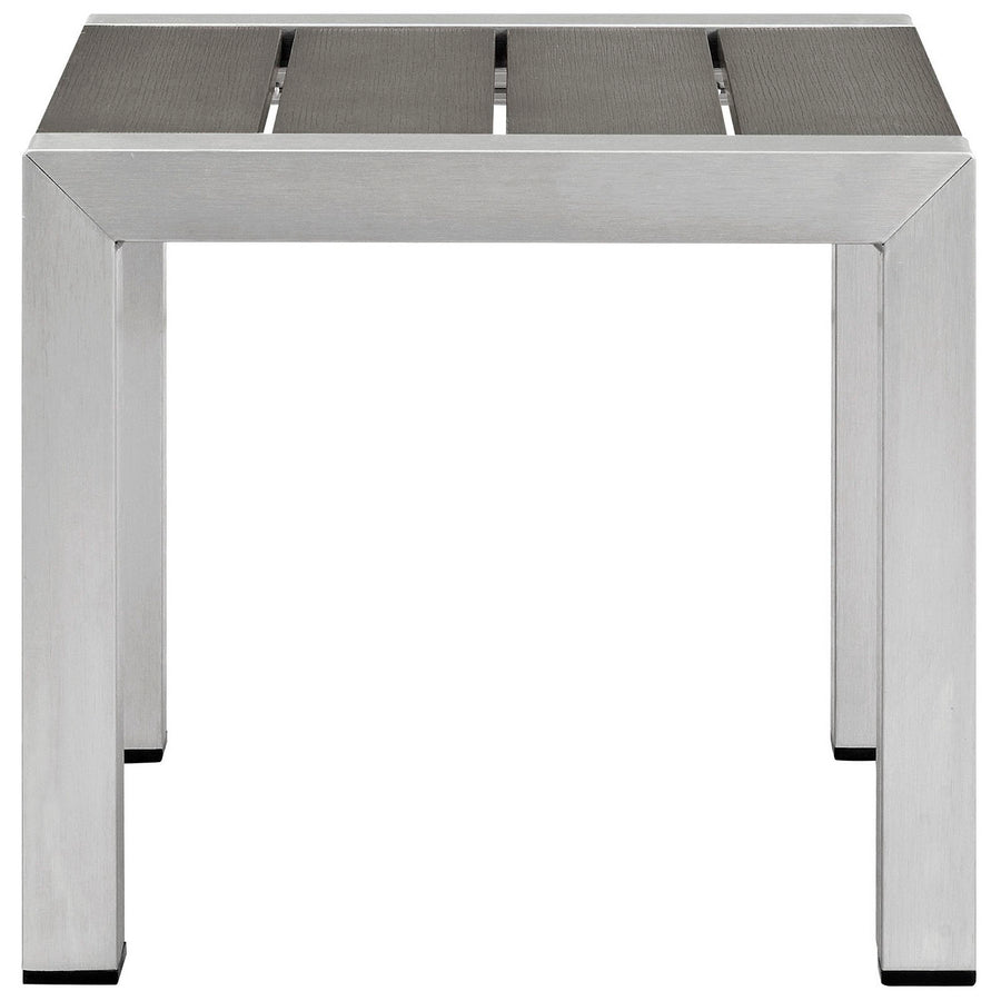 Marlow 2 Piece Outdoor Patio Aluminum Set in Silver Black