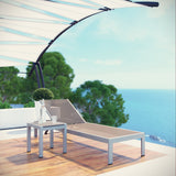 Marlow 2 Piece Outdoor Patio Aluminum Set in Silver Gray