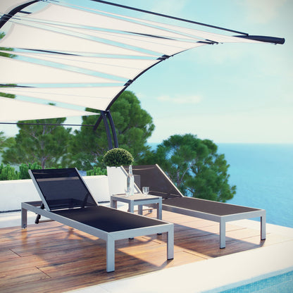 Shore 3 Piece Outdoor Patio Aluminum Set by Furniture For America