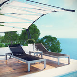 Marlow 3 Piece Outdoor Patio Aluminum Set in Silver Black