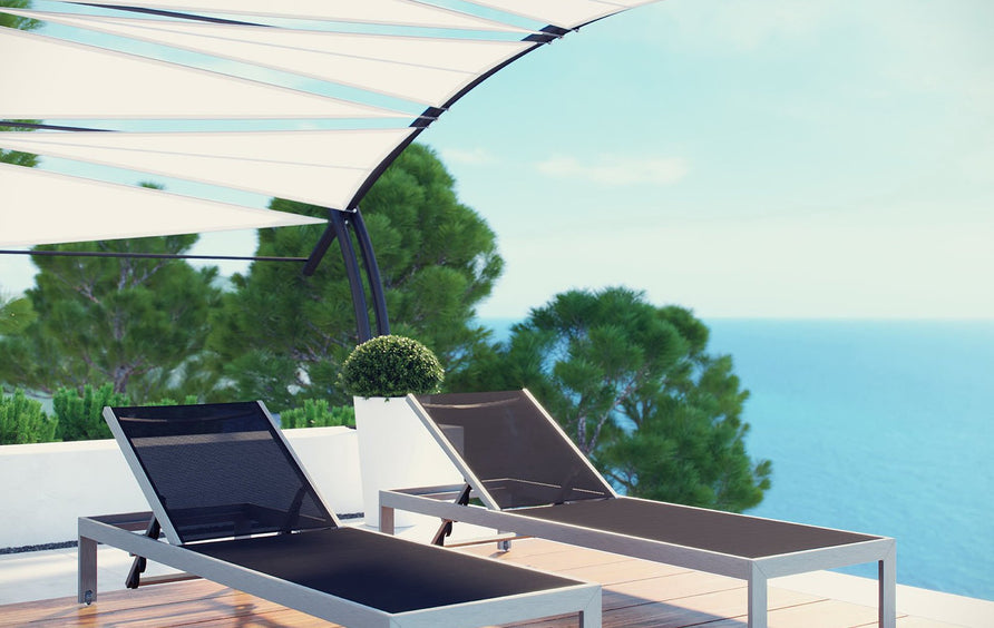 Marlow Outdoor Patio Aluminum Chaise Set of 2 in Silver Black