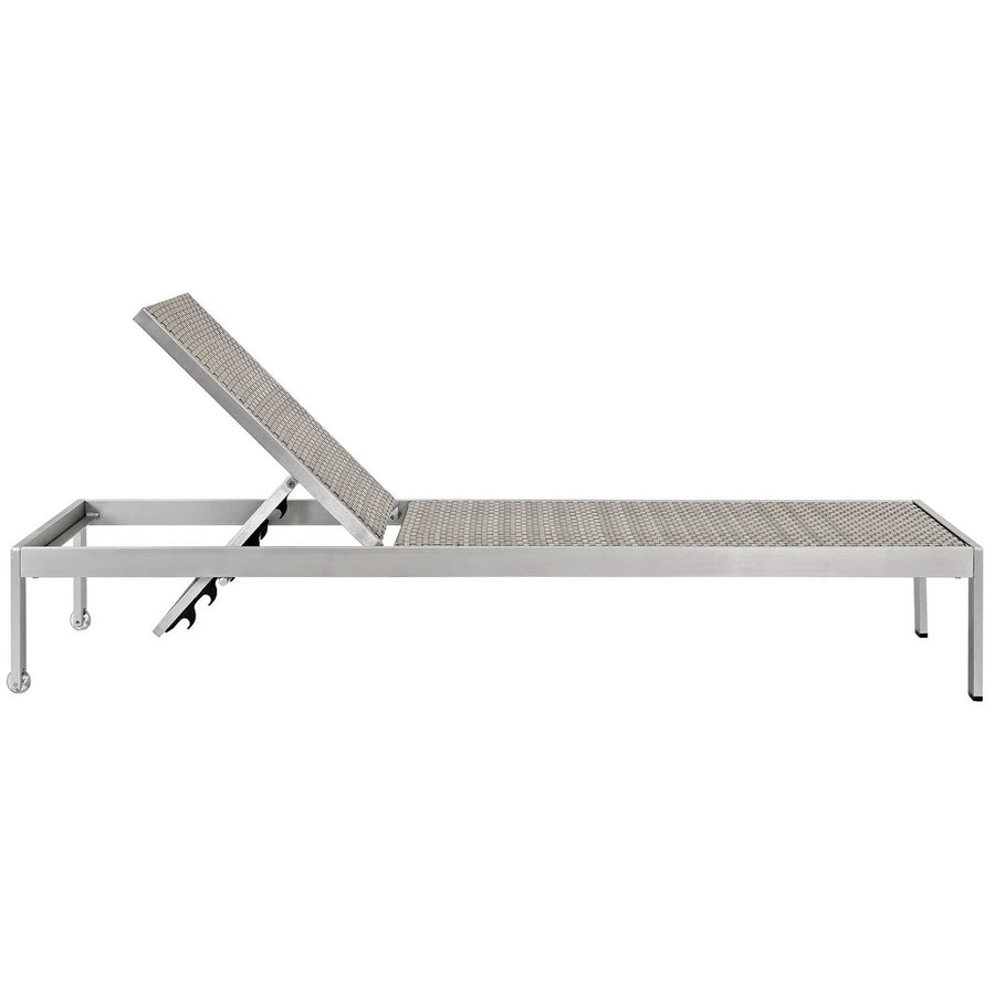 Marlow 2 Piece Outdoor Patio Set in Silver Gray