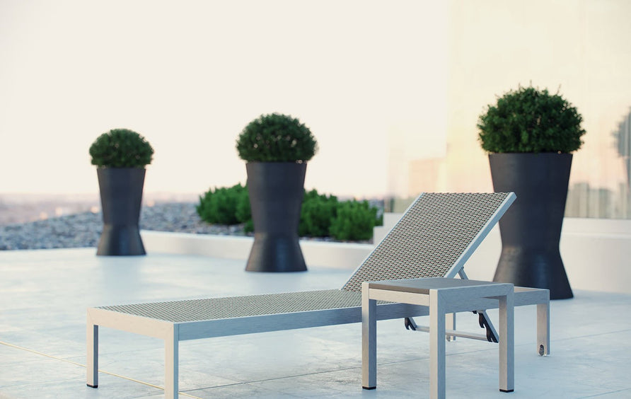 Marlow 2 Piece Outdoor Patio Set in Silver Gray