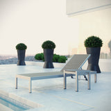 Marlow 2 Piece Outdoor Patio Set in Silver Gray