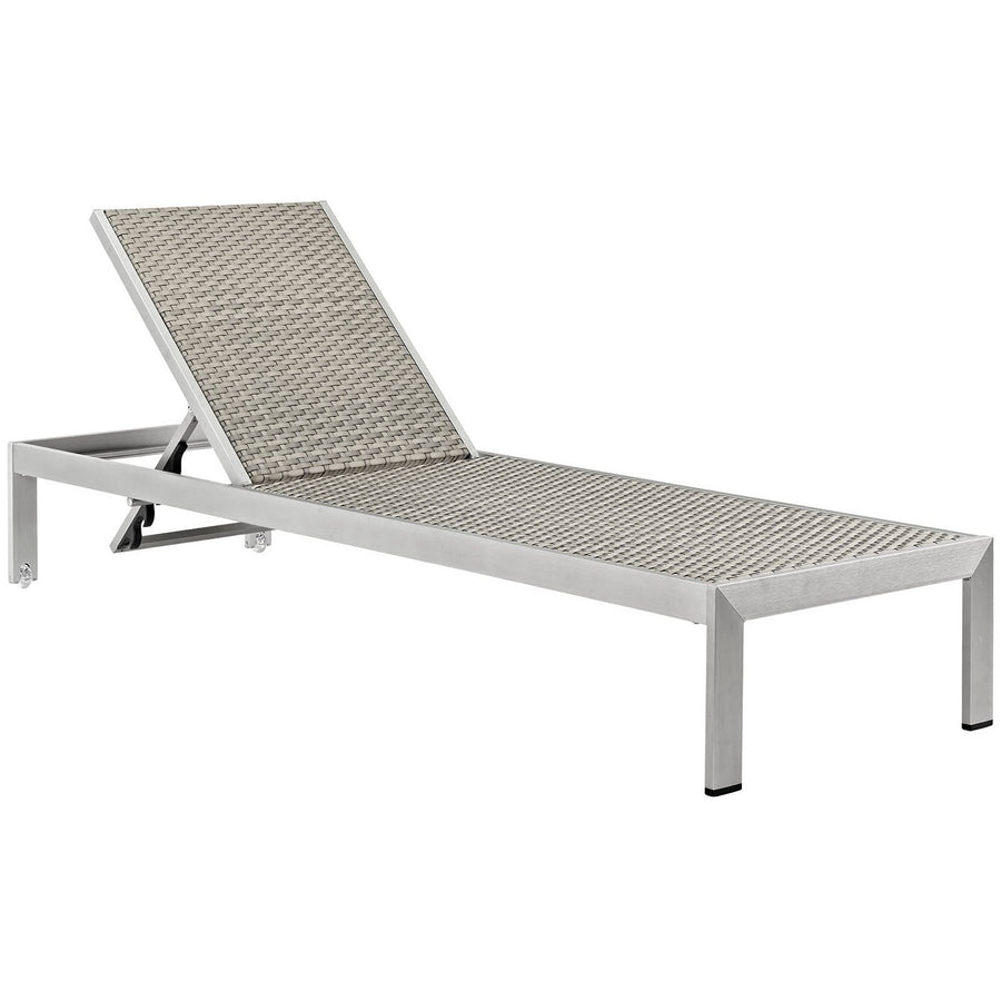 Marlow 3 Piece Outdoor Patio Aluminum Set in Silver Gray