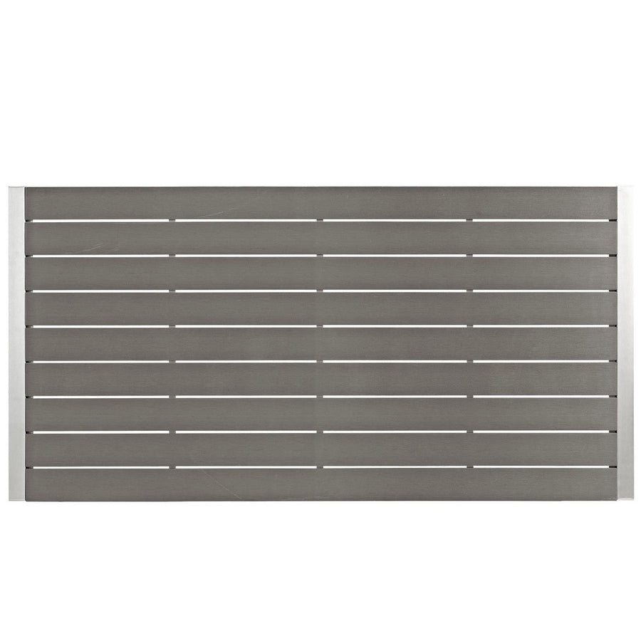 Marlow 5 Piece Outdoor Patio Aluminum Dining Set in Silver Black