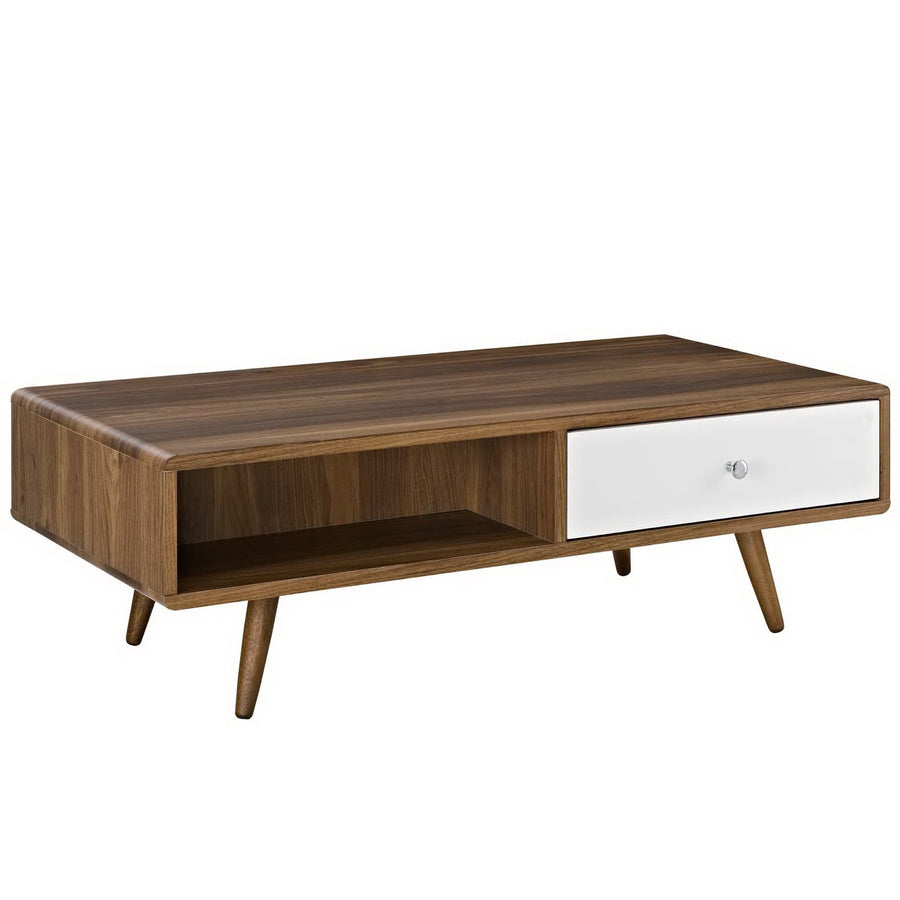 Emery Coffee Table in Walnut White