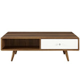 Emery Coffee Table in Walnut White