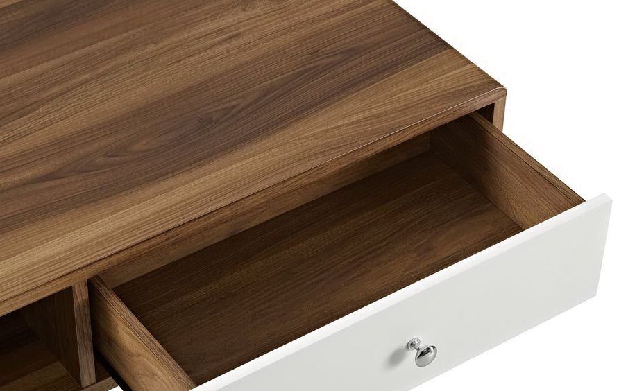 Emery Coffee Table in Walnut White