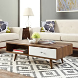 Emery Coffee Table in Walnut White