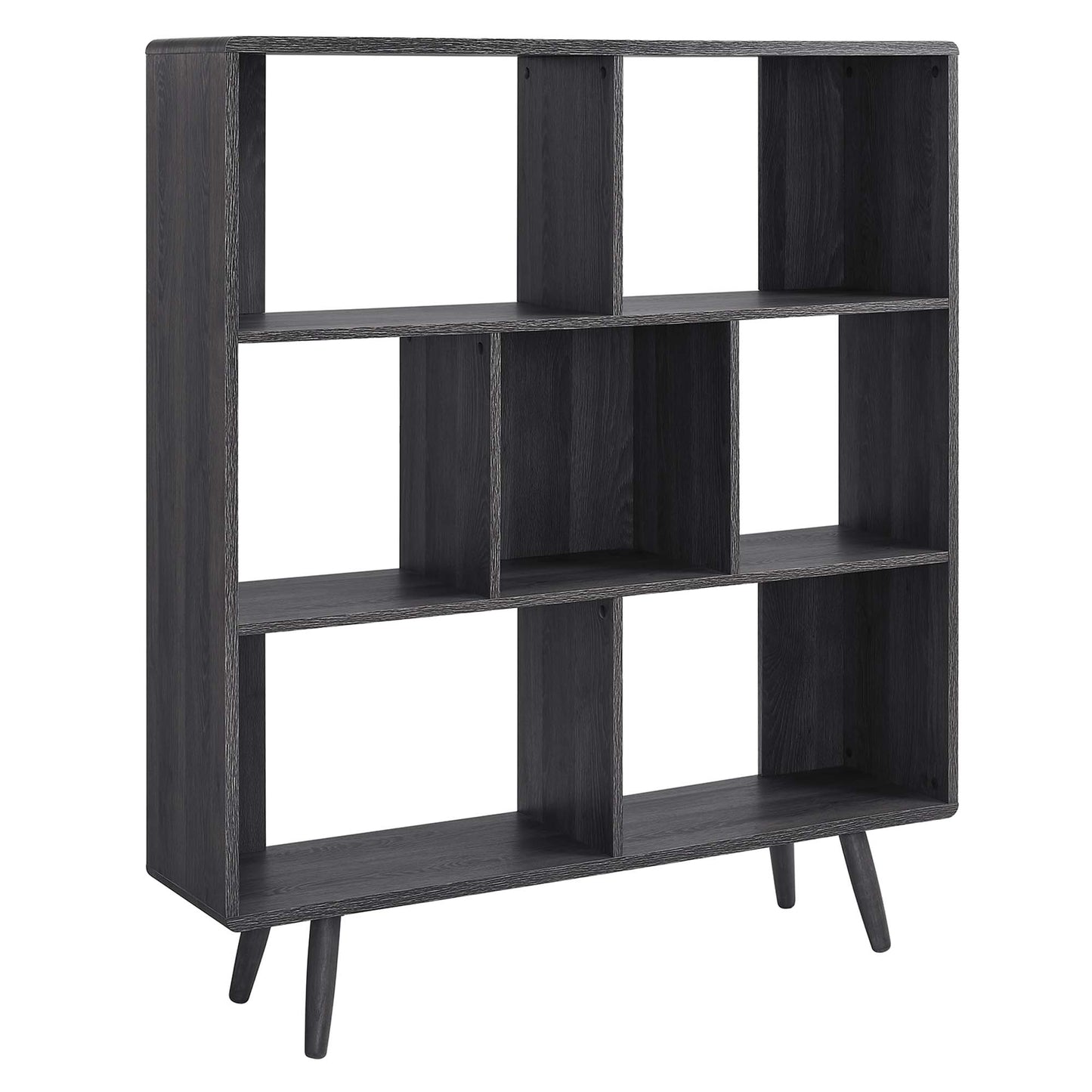 Transmit 7 Shelf Wood Grain Bookcase by Furniture For America