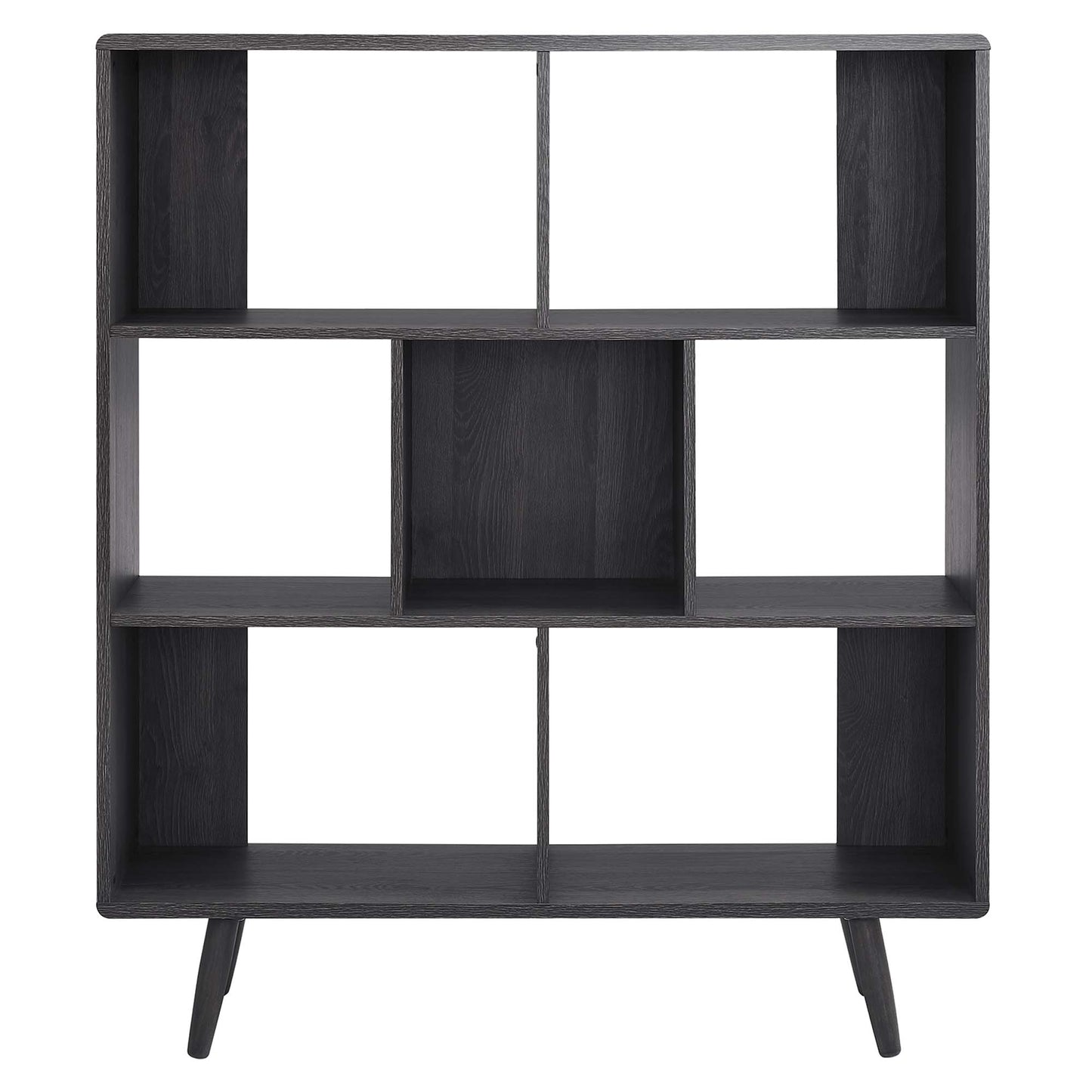 Transmit 7 Shelf Wood Grain Bookcase by Furniture For America