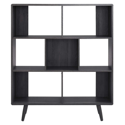 Transmit 7 Shelf Wood Grain Bookcase by Furniture For America