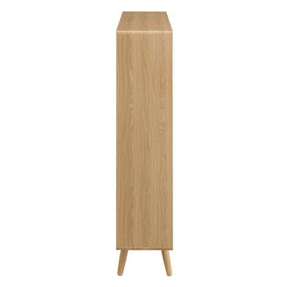 Transmit 7 Shelf Wood Grain Bookcase by Furniture For America