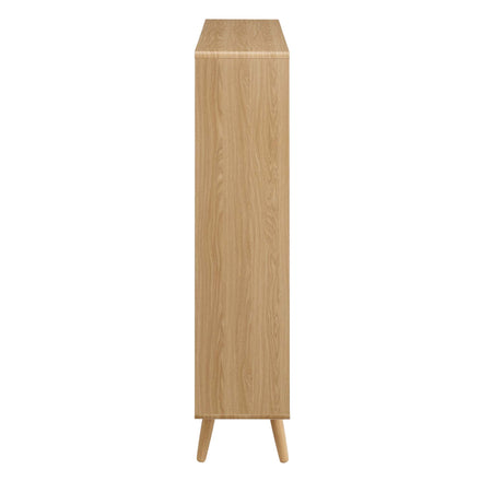 Transmit 7 Shelf Wood Grain Bookcase in Oak