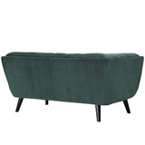 Verena Performance Velvet Loveseat in Green