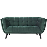 Verena Performance Velvet Loveseat in Green