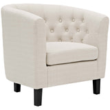 Hadley Upholstered Fabric Armchair in Beige