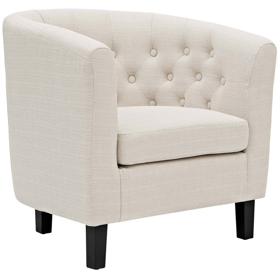 Hadley Upholstered Fabric Armchair in Beige