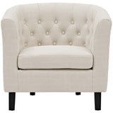 Hadley Upholstered Fabric Armchair in Beige