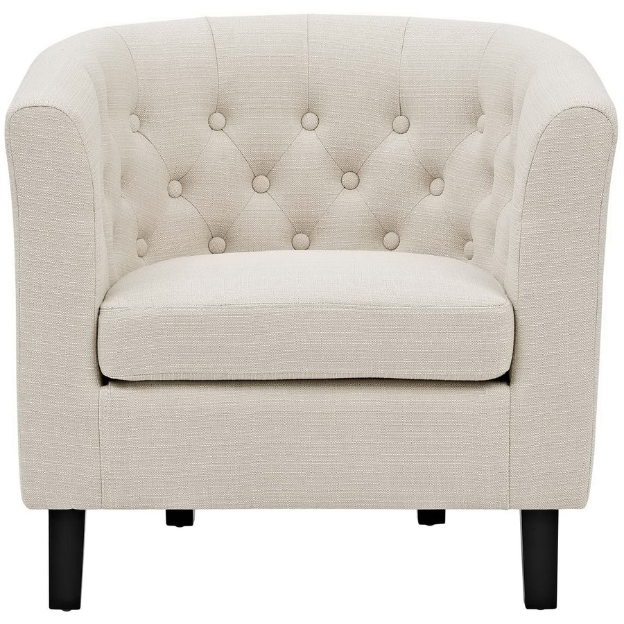 Hadley Upholstered Fabric Armchair in Beige