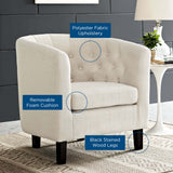 Hadley Upholstered Fabric Armchair in Beige
