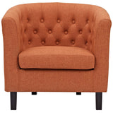 Hadley Upholstered Fabric Armchair in Orange