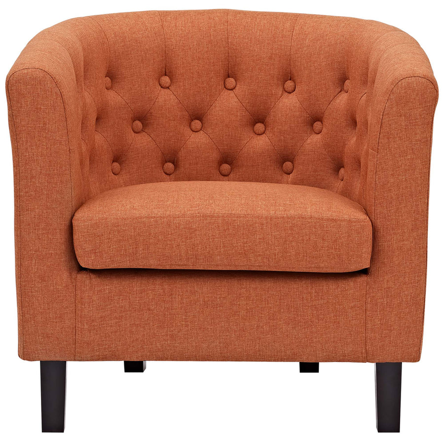 Hadley Upholstered Fabric Armchair in Orange