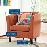 Hadley Upholstered Fabric Armchair in Orange