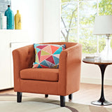 Hadley Upholstered Fabric Armchair in Orange