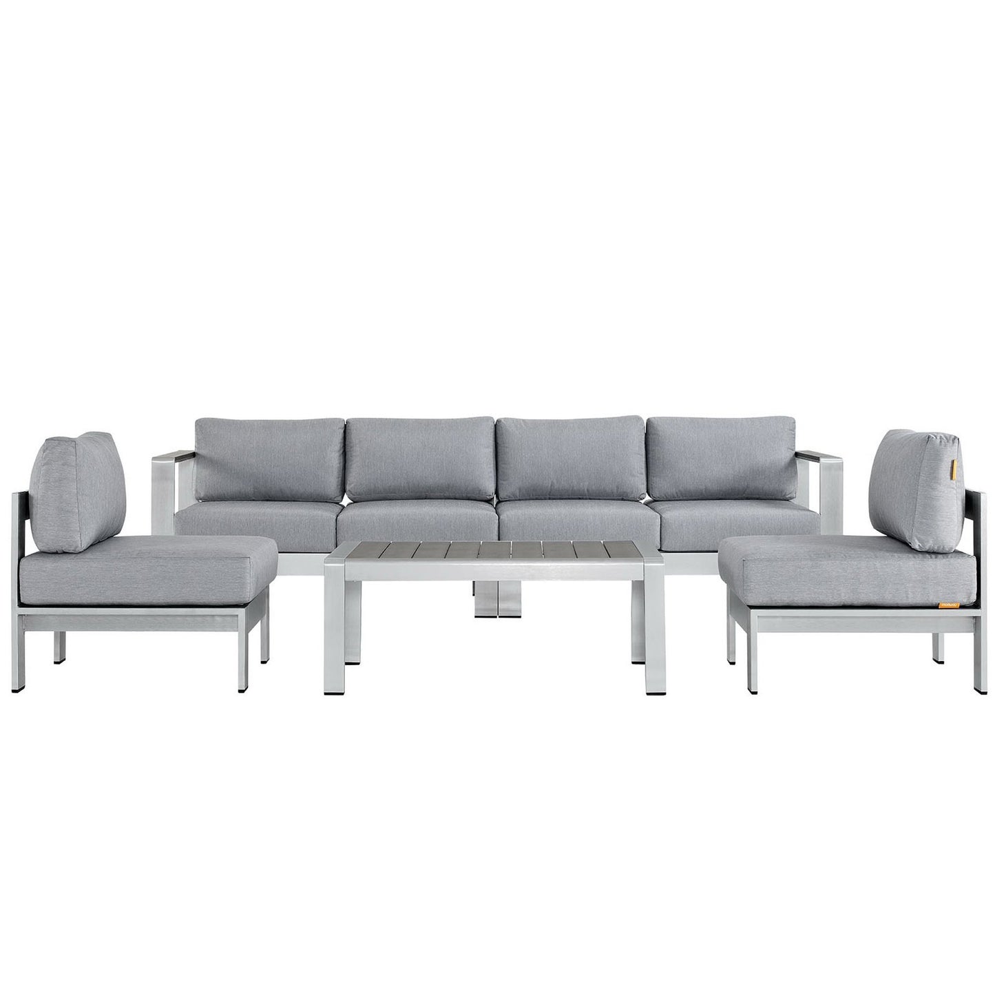 Shore 5 Piece Outdoor Patio Aluminum Sectional Sofa Set by Furniture For America