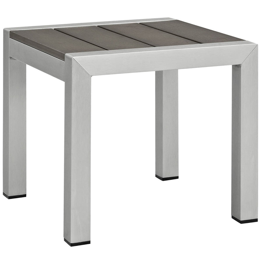 Marlow 6 Piece Outdoor Patio Aluminum Sectional Sofa Set in Silver Gray
