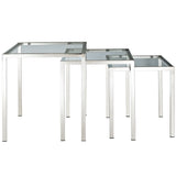 Tromso Nesting Table in Silver