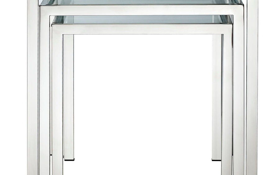 Tromso Nesting Table in Silver