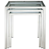 Tromso Nesting Table in Silver