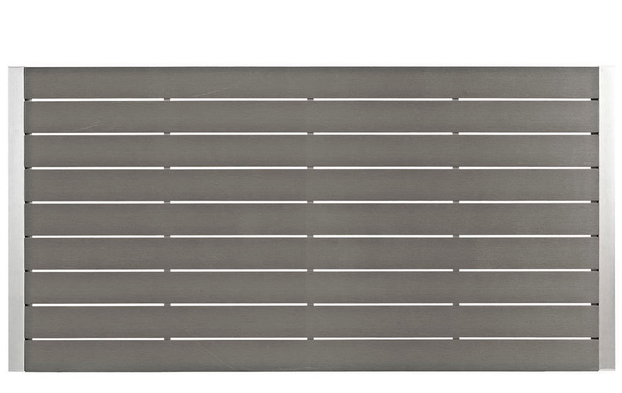 Marlow 9 Piece Outdoor Patio Aluminum Dining Set in Silver Black