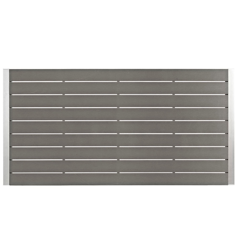 Marlow 9 Piece Outdoor Patio Aluminum Dining Set in Silver Black