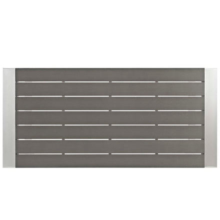 Shore 7 Piece Outdoor Patio Aluminum Dining Set in Silver Gray