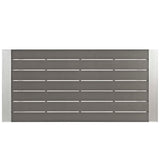 Marlow 5 Piece Outdoor Patio Aluminum Dining Set in Silver Gray