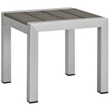 Marlow 3 Piece Outdoor Patio Aluminum Set in Silver Gray
