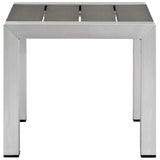Marlow 3 Piece Outdoor Patio Aluminum Set in Silver Gray