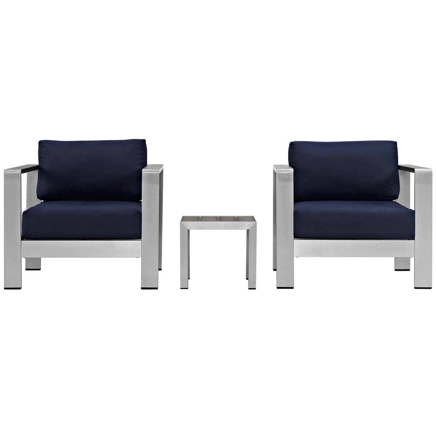 Shore 3 Piece Outdoor Patio Aluminum Set by Furniture For America
