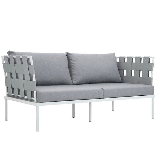 Harmony Outdoor Patio Aluminum Loveseat by Furniture for America