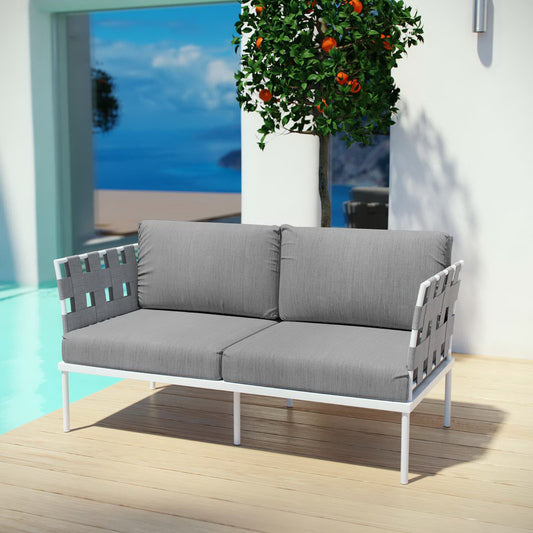 Harmony Outdoor Patio Aluminum Loveseat by Furniture for America